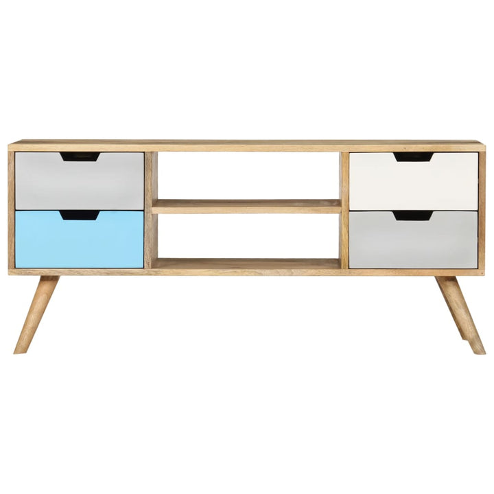 Tv-Schrank 110×35×48 Cm Massivholz Mango