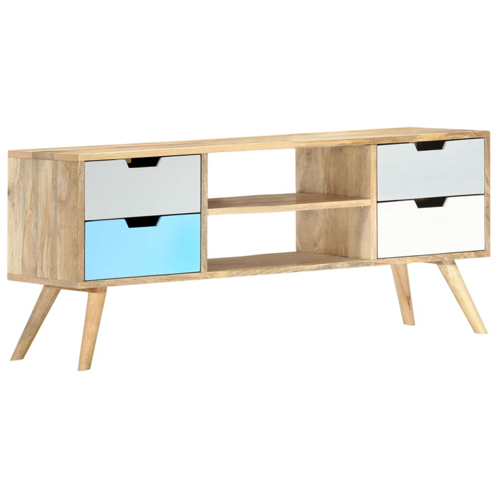 Tv-Schrank 110×35×48 Cm Massivholz Mango