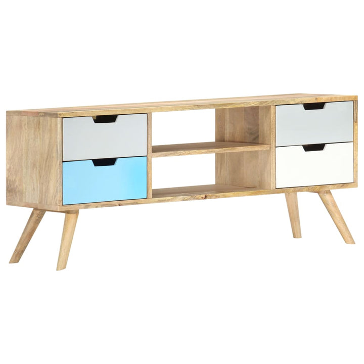 Tv-Schrank 110×35×48 Cm Massivholz Mango