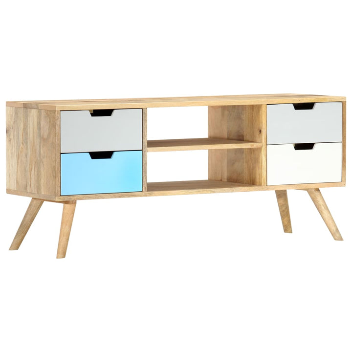 Tv-Schrank 110×35×48 Cm Massivholz Mango