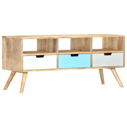 Tv-Schrank 110×35×48 Cm Massivholz Mango