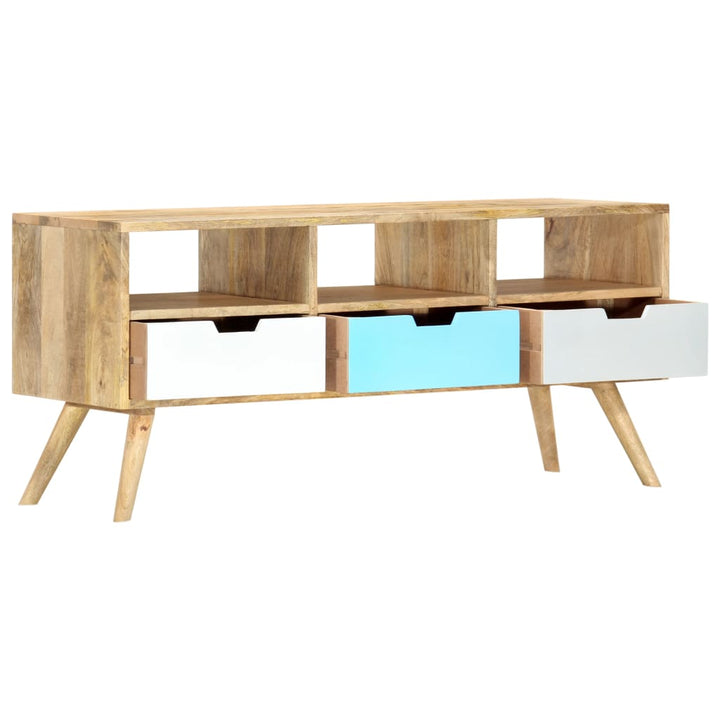 Tv-Schrank 110×35×48 Cm Massivholz Mango