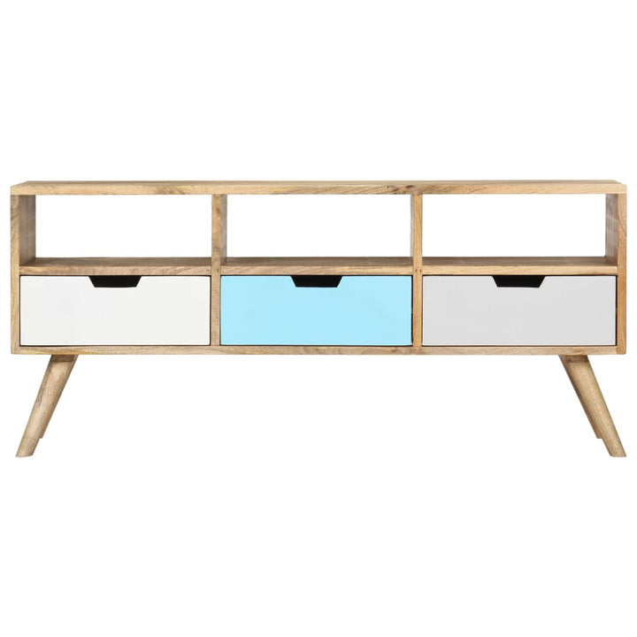 Tv-Schrank 110×35×48 Cm Massivholz Mango