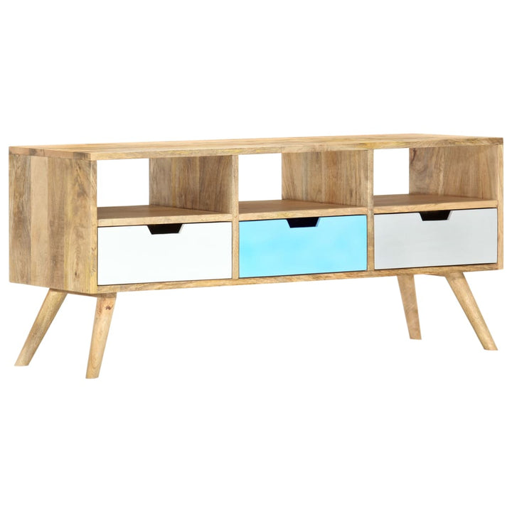 Tv-Schrank 110×35×48 Cm Massivholz Mango