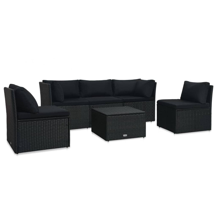 4-Tlg. Garten-Lounge-Set Mit Polstern Poly Rattan