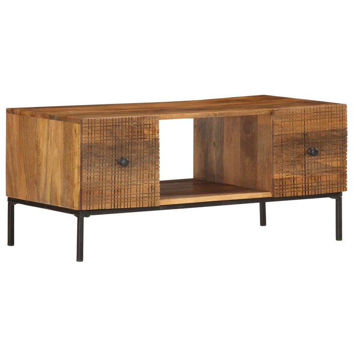 Couchtisch 90×45×40 Cm Massivholz Mango