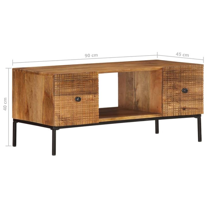 Couchtisch 90×45×40 Cm Massivholz Mango