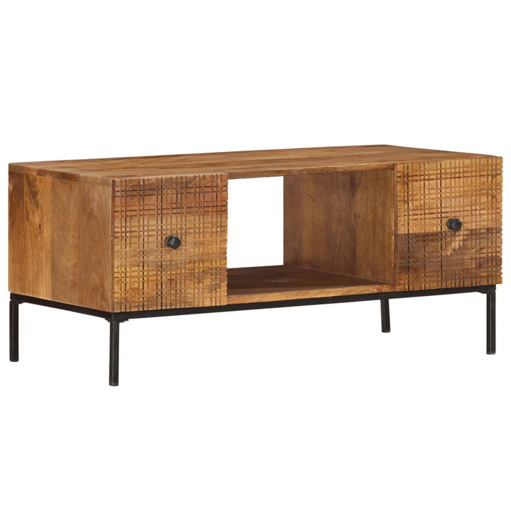 Couchtisch 90×45×40 Cm Massivholz Mango