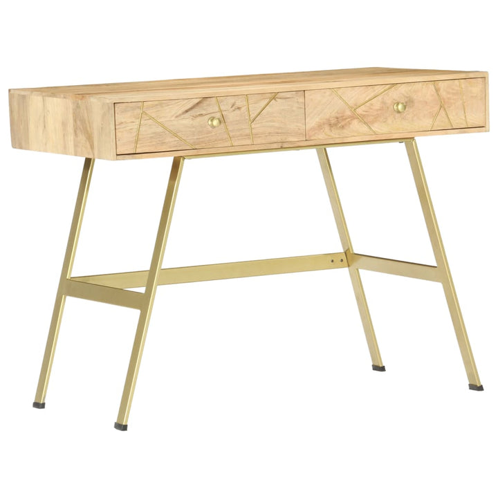 Schreibtisch Mit Schubladen 100X55X75 Cm Massivholz Mango