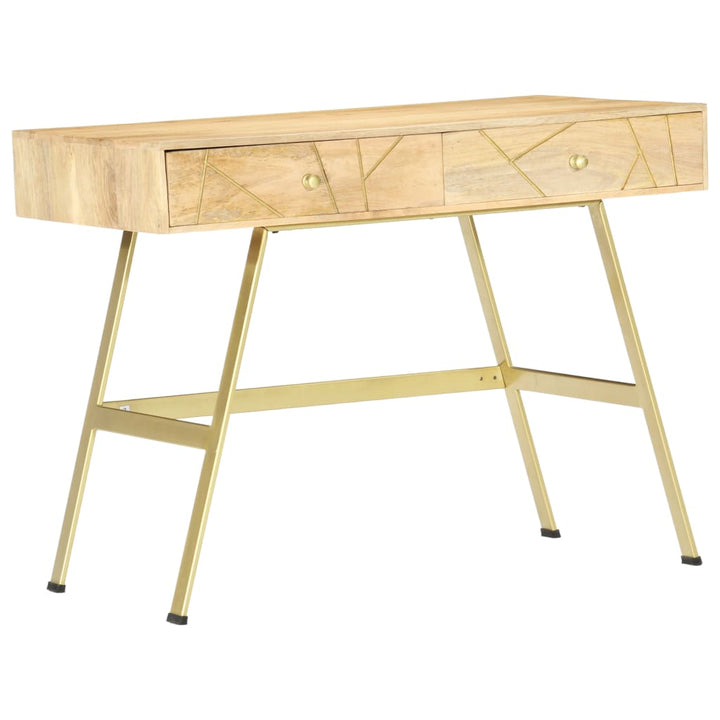 Schreibtisch Mit Schubladen 100X55X75 Cm Massivholz Mango