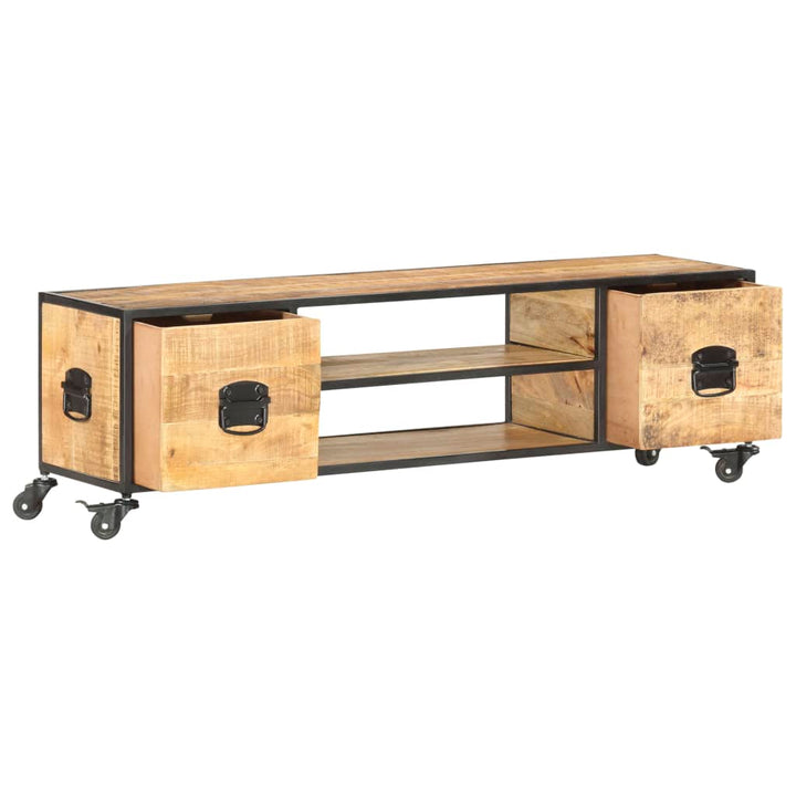 Tv-Schrank 130X30X39 Cm Massivholz Mango