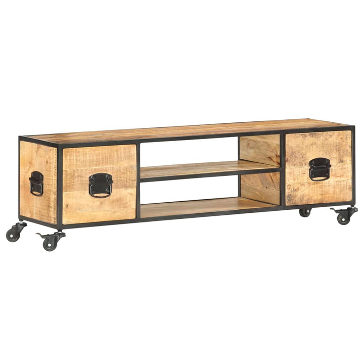 Tv-Schrank 130X30X39 Cm Massivholz Mango