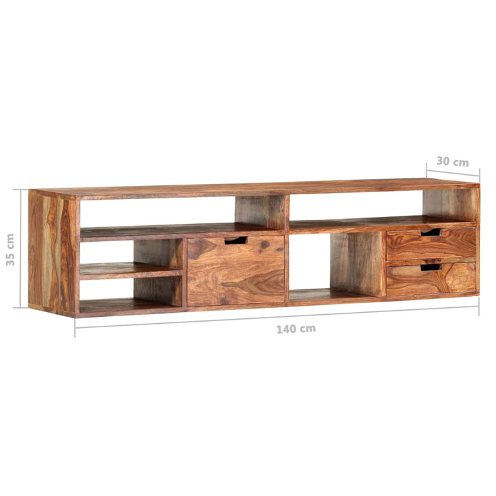 Tv-Schrank 140X30X35 Cm Massivholz