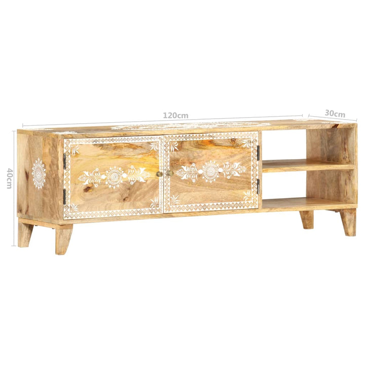 Tv-Schrank 120X30X40 Cm Massivholz Mango