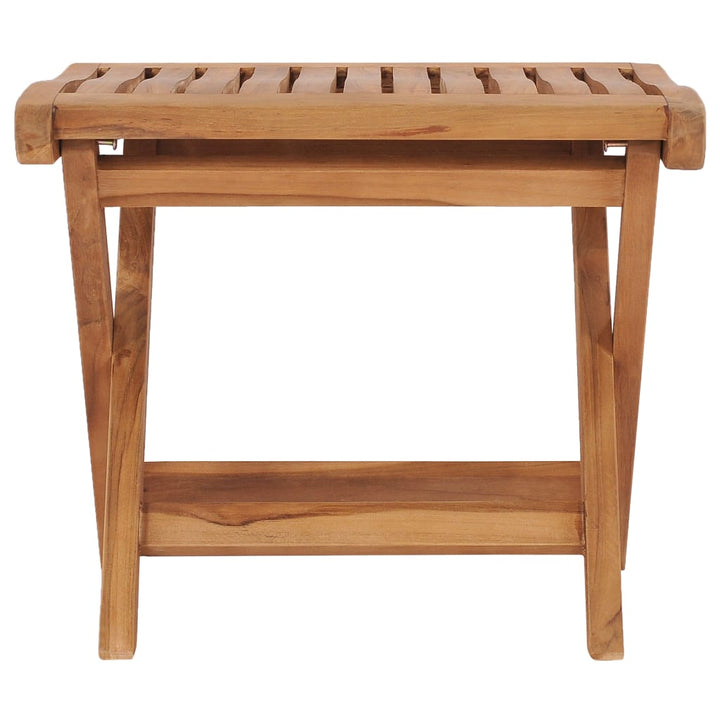 Klappbarer Fußhocker 46,5×49×41,5 Cm Massivholz Teak