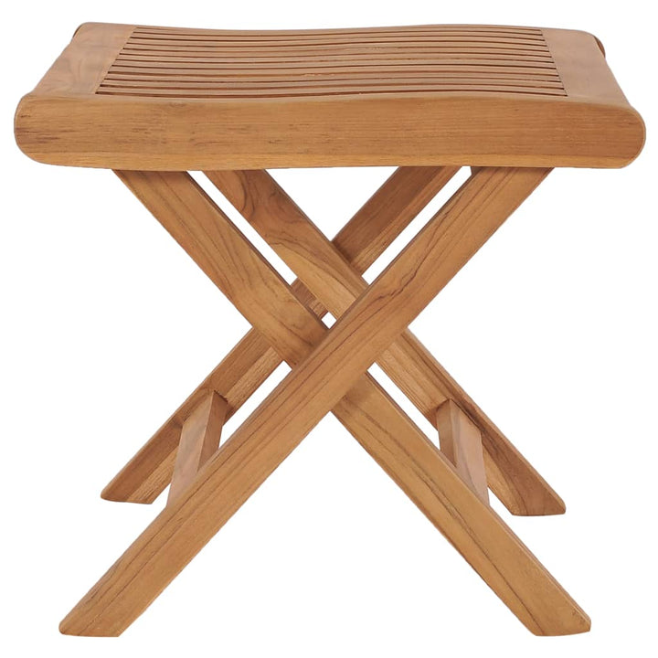 Klappbarer Fußhocker 46,5×49×41,5 Cm Massivholz Teak