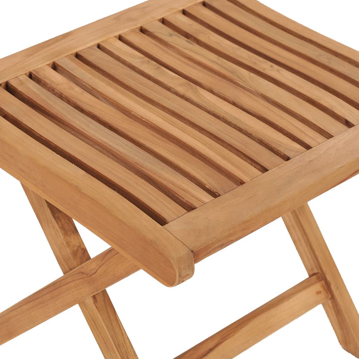 Klappbarer Fußhocker 46,5×49×41,5 Cm Massivholz Teak