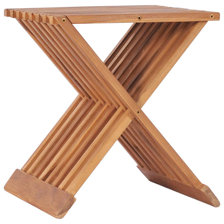 Klappbarer Hocker 40×32×45 Cm Massivholz Teak