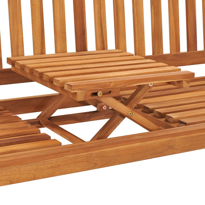 3-Sitzer Gartenbank Mit Tisch 150 Cm Massivholz Teak