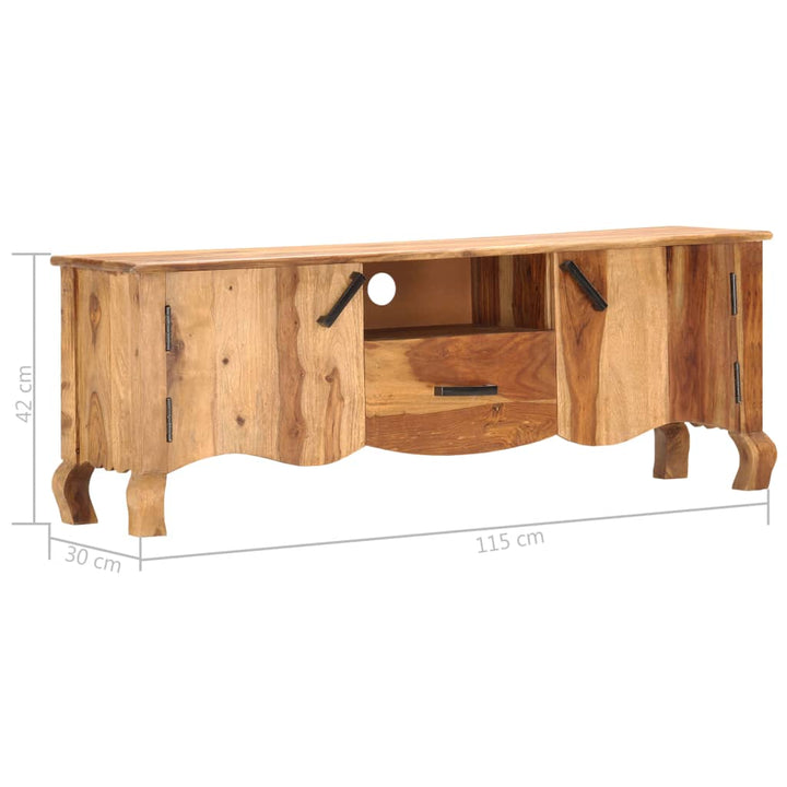 Tv-Schrank 115X30X42 Cm Massivholz