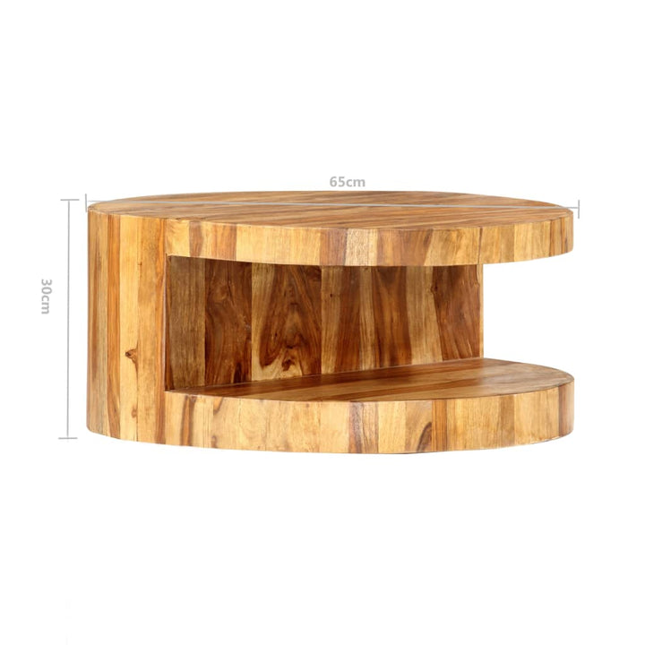 Couchtisch Rund 65×30 Cm Massivholz Palisander