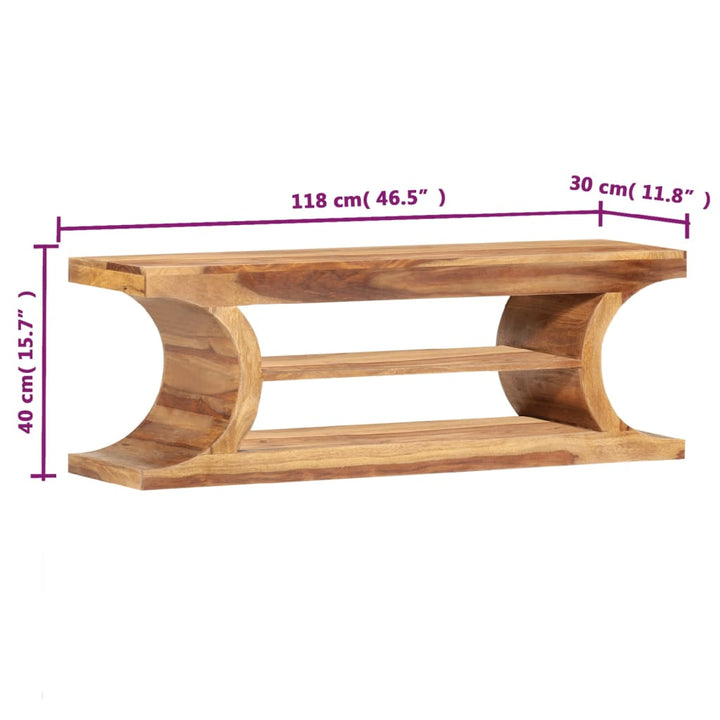 Tv-Schrank 118×30×40 Cm Palisander Massivholz