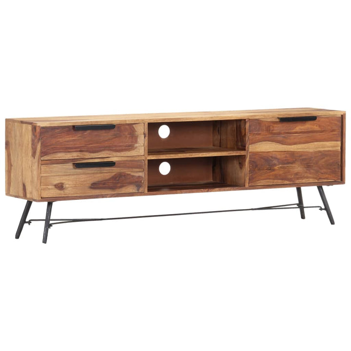 Tv-Schrank 140 X 28 X 47 Cm Massivholz Palisander