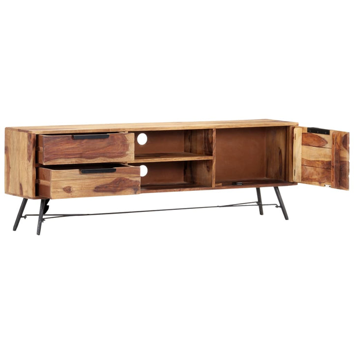 Tv-Schrank 140 X 28 X 47 Cm Massivholz Palisander