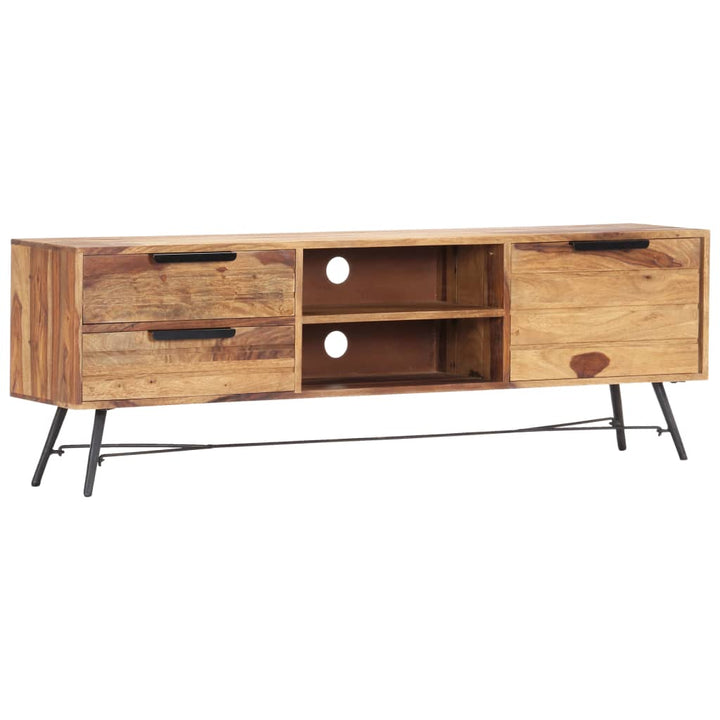 Tv-Schrank 140 X 28 X 47 Cm Massivholz Palisander