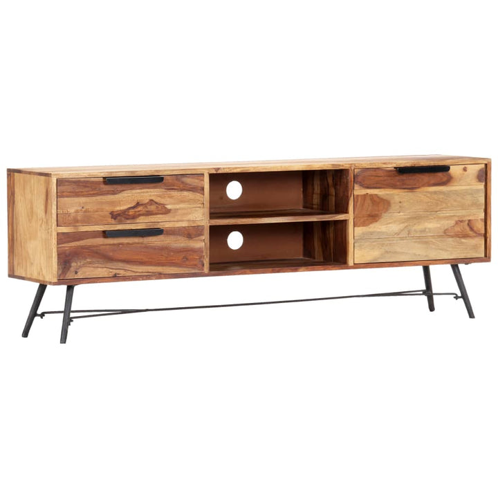 Tv-Schrank 140 X 28 X 47 Cm Massivholz Palisander