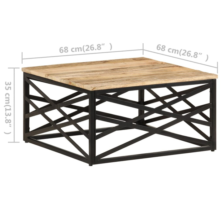 Couchtisch 68 X 68 X 35 Cm Massivholz Mango