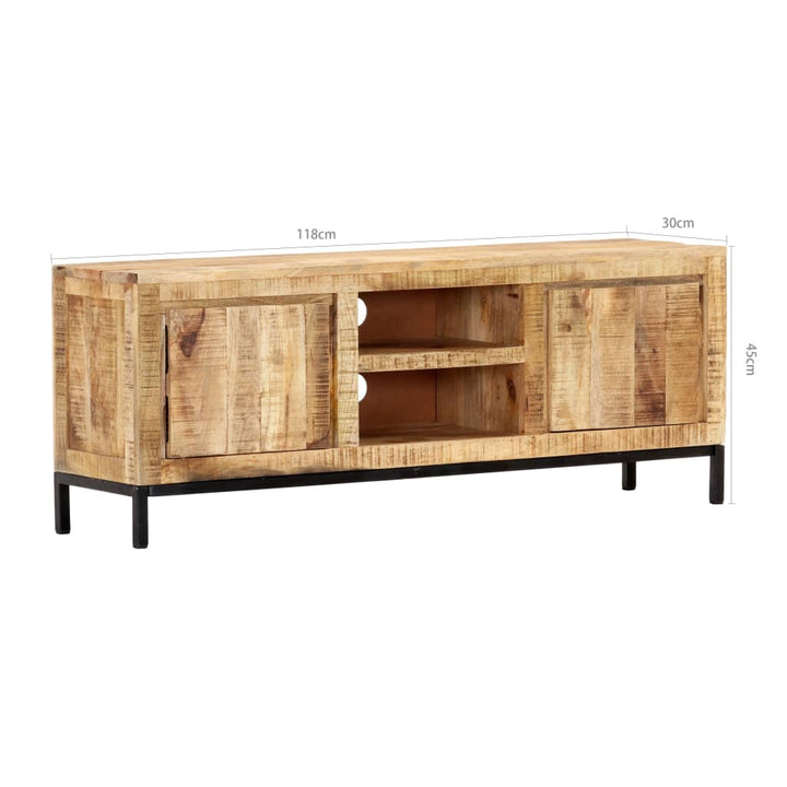 Tv-Schrank 118 X 30 X 45 Cm Massivholz Mango