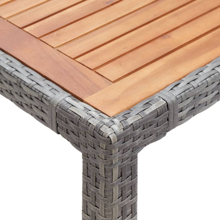 Gartentisch Poly Rattan Und Akazie Massivholz