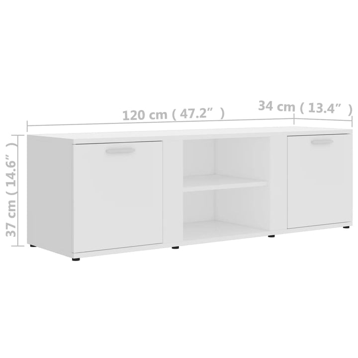 Tv-Schrank 120X34X37 Cm Holzwerkstoff