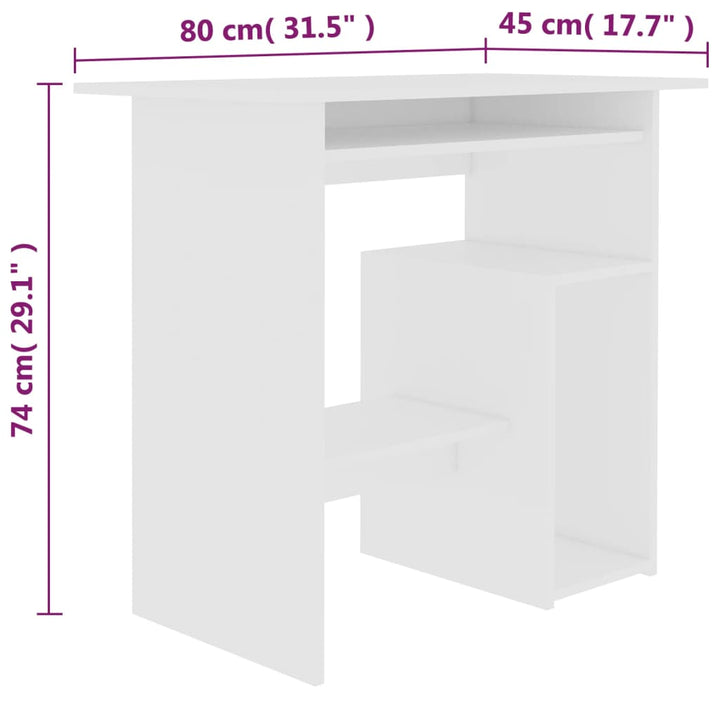 Schreibtisch 80X45X74 Cm Holzwerkstoff