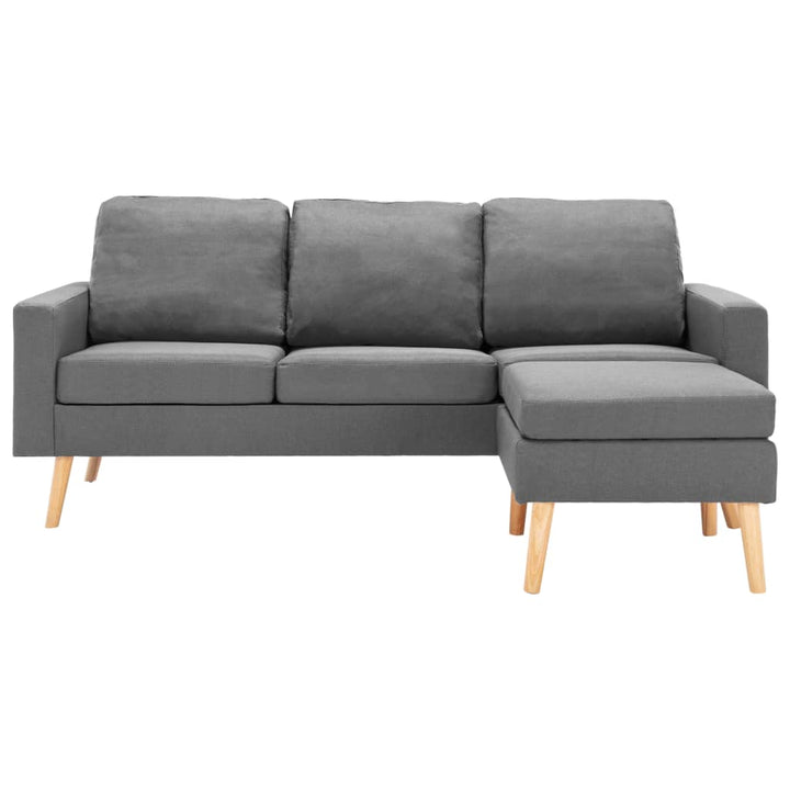 3-Sitzer-Sofa Mit Hocker Stoff