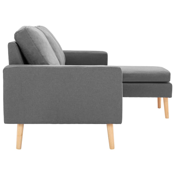 3-Sitzer-Sofa Mit Hocker Stoff