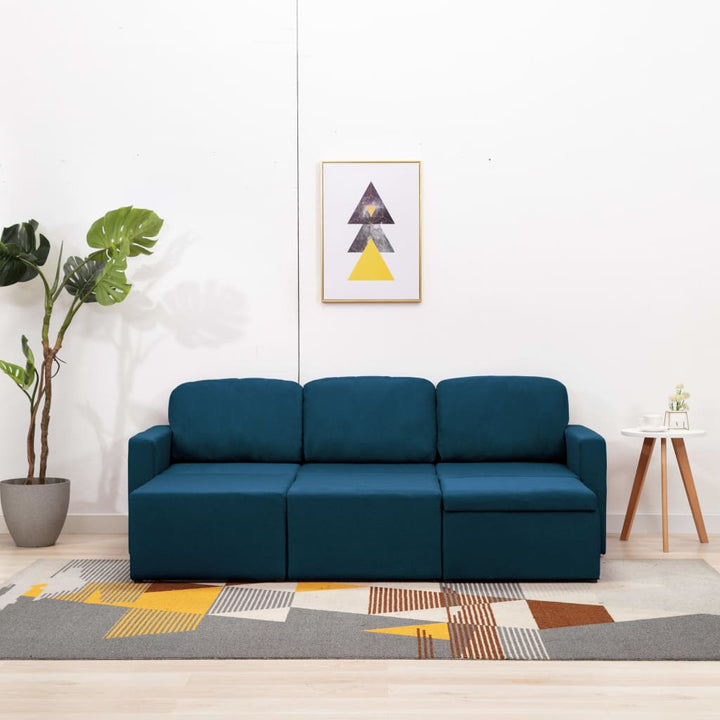 Modulares 3-Sitzer-Schlafsofa Stoff