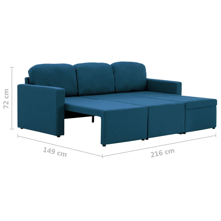 Modulares 3-Sitzer-Schlafsofa Stoff