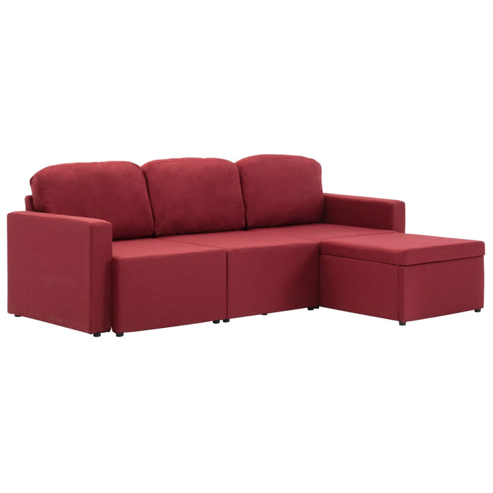 Modulares 3-Sitzer-Schlafsofa Stoff