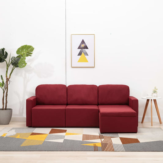 Modulares 3-Sitzer-Schlafsofa Stoff