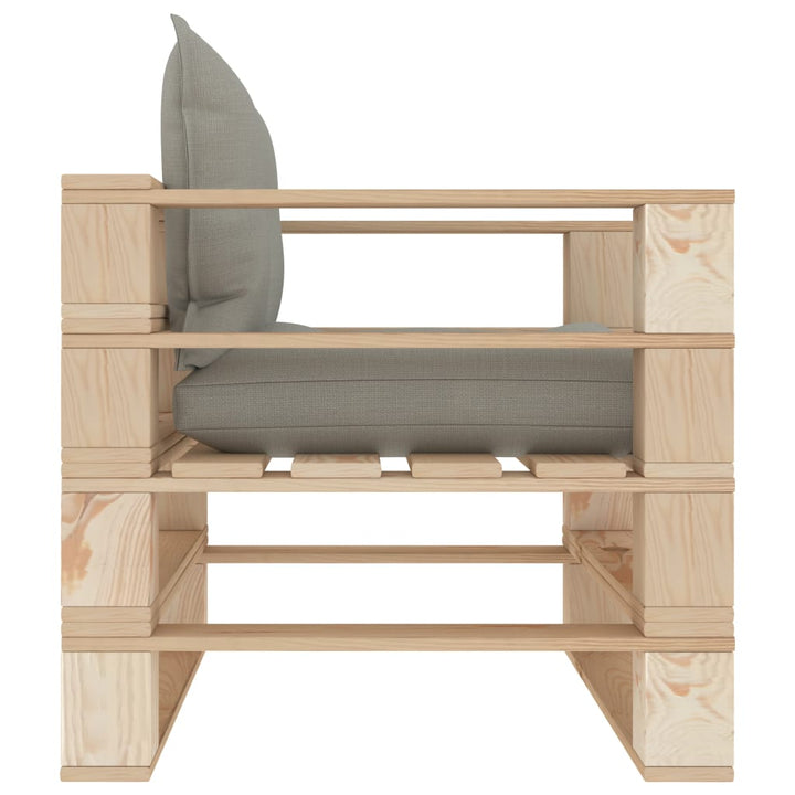 Garten-Palettensofa Mit Kissen In Holz