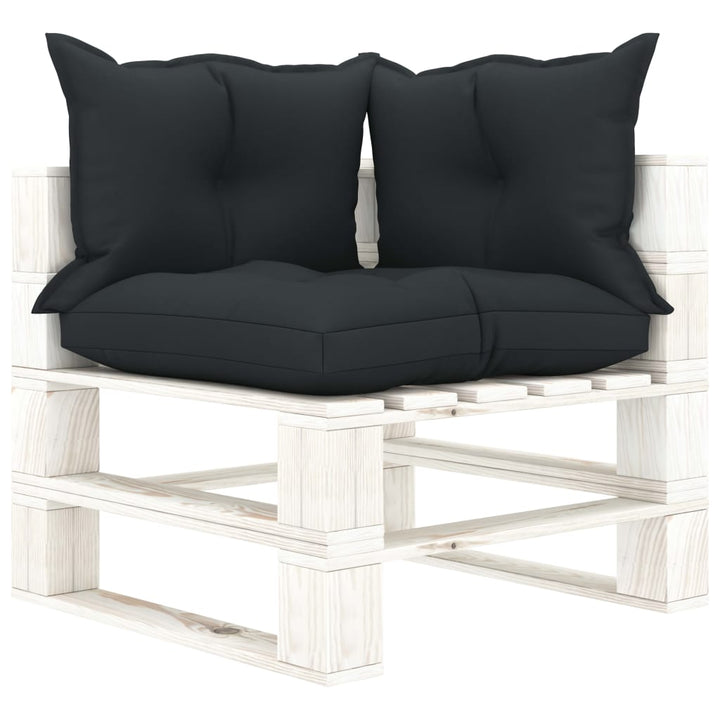 Garten-Paletten-Ecksofa Mit Kissen In Holz