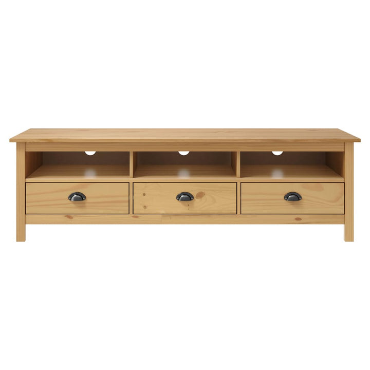 Tv-Schrank Hill Honig 158X40X47 Cm Massivholz Kiefer