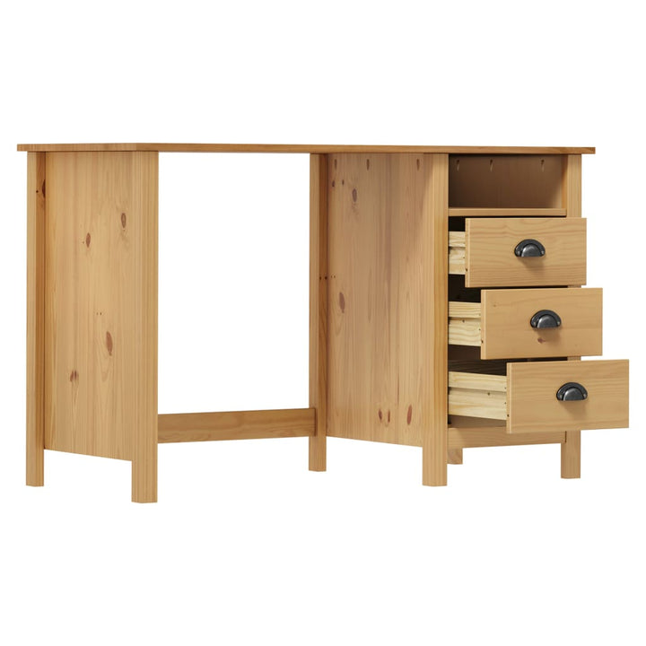 Schreibtisch Hill Mit 3 Schubladen 120×50×74 Cm Kiefernholz