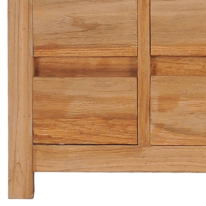 Tv-Schrank 120X30X40 Cm Massivholz Teak Weiß Und Transparent