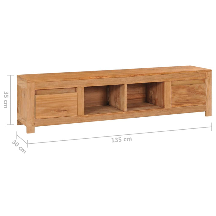 Tv-Schrank 115X30X35 Cm Massivholz Teak