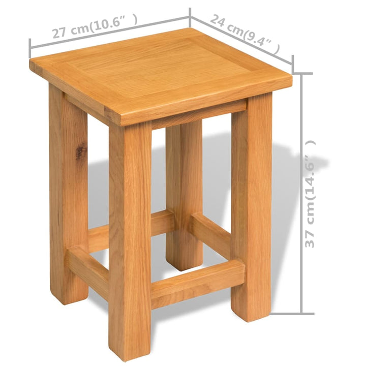 Beistelltische 2 Stk. 27X24X37 Cm Massivholz Eiche