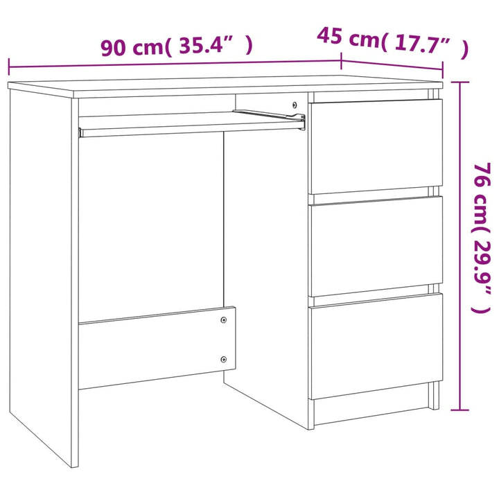 Schreibtisch 90X45X76 Cm Holzwerkstoff