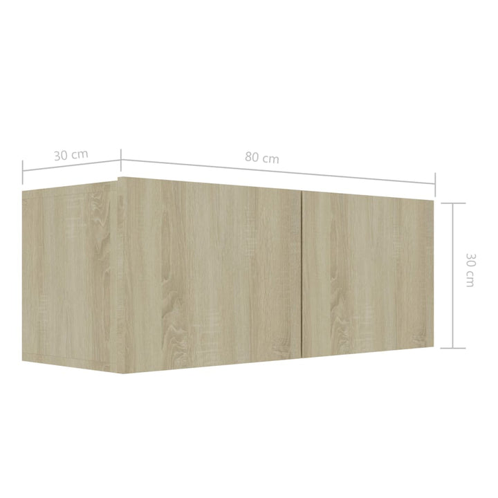 Tv-Schrank Sonoma-Eiche 80X30X30 Cm Holzwerkstoff